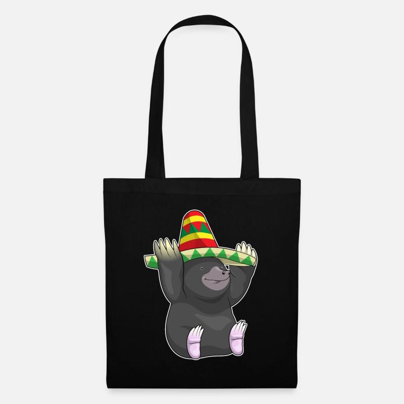 Maulwurf Sombrero - Stoffbeutel - Schwarz
