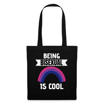 Bi Pride Regenbogen LGBT Geschenk Bisexuell - Stoffbeutel - Schwarz - Vorne