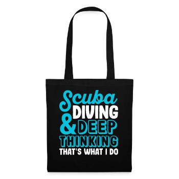 Funny diving marine biologist - Tote Bag - black - Front