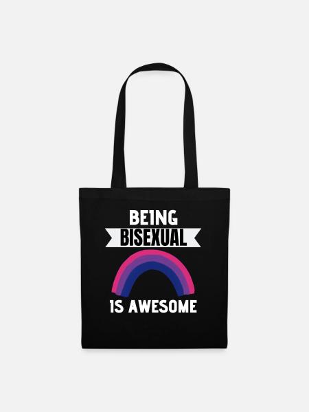 Bi Pride Month Bisexuell Regenbogen LGBT Bisexuell - Stoffbeutel - Schwarz