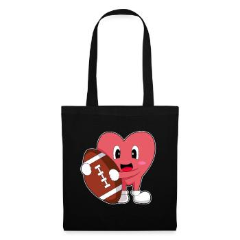 Sport de football cardiaque - Sac en tissu - noir - Devant