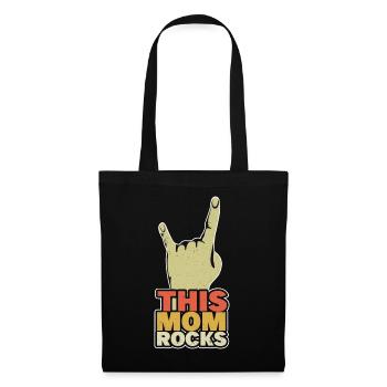 This Mom Rocks Retro Vintage Happy Mother's Day - Tote Bag - black - Front
