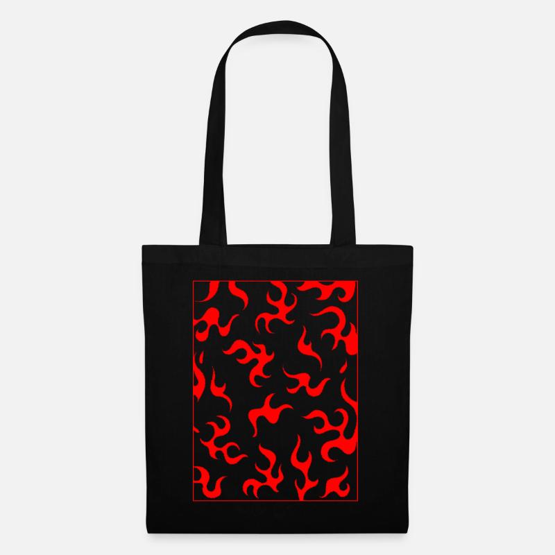Finnish Goth Aesthetic Gothic Fire Flames Goth - Stoffbeutel - Schwarz