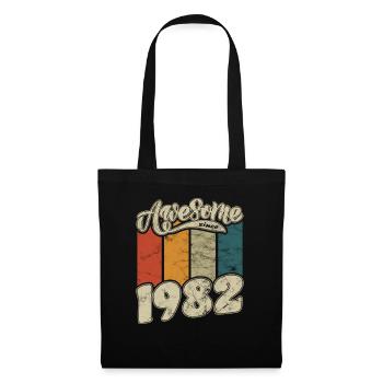1982 Birthday Awesome since Retro - Tote Bag - black - Front
