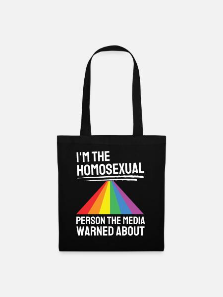 Regenbogenfahne Gay Pride Geschenk Lustiges LGBTQ - Stoffbeutel - Schwarz