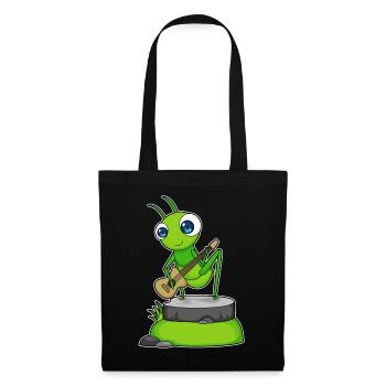 Caterpillar Musicien Guitare Musique - Sac en tissu - noir - Devant
