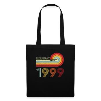 1999 Birthday Legendary since Vintage Rainbow - Tote Bag - black - Front
