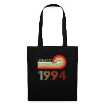 1994 Geburtstag Legendary since Vintage Rainbow - Stoffbeutel - Schwarz - Vorne
