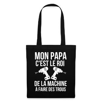 bricoleur, super papa, fan de bricolage - Sac en tissu - noir - Devant