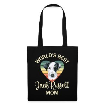 Chien Jack Russell Terrier - Sac en tissu - noir - Devant