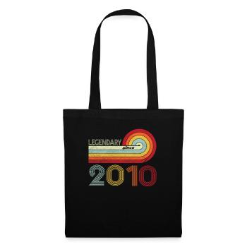2010 Birthday Legendary since Vintage Rainbow - Tote Bag - black - Front