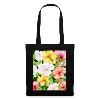 Coconut Girl Aesthetic Hibiscus Pattern - Stoffbeutel - Schwarz - Vorne