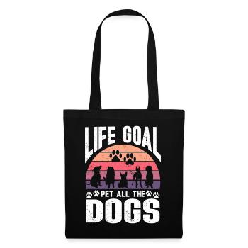 Life Goal Pet All The Dogs Funny Pet Dog Lover - Tote Bag - black - Front