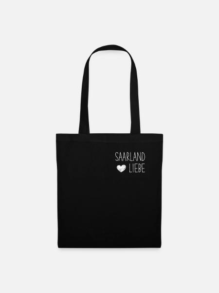 Saarland Liebe Heimat Saarländer - Stoffbeutel - Schwarz