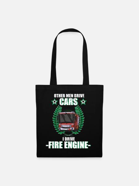 Feuerwehr Feuerwehrmann Fire Engine Beruf Geschenk - Stoffbeutel - Schwarz