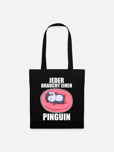 Pinguin Pinguine - Stoffbeutel - Schwarz