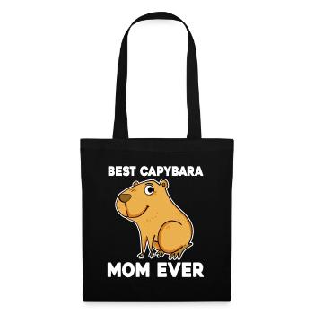 Capybara Mama Wasserschwein - Sac en tissu - noir - Devant