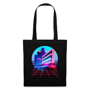 Retro Wave 80s Skyline Electro-Wave Vaporwave - Tote Bag - black - Front