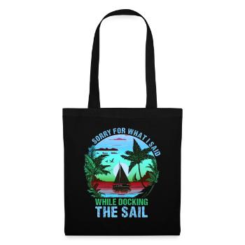 Retro Sailboat Sailor Captain Gift - Sac en tissu - noir - Devant