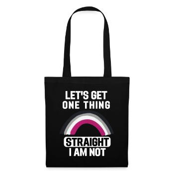 Regenbogen Ace Pride Month LGBT Geschenk Asexuell - Stoffbeutel - Schwarz - Vorne
