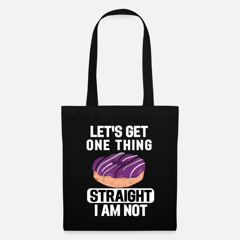 Ace Pride Month Donut LGBTQ Geschenk Asexuell - Stoffbeutel - Schwarz