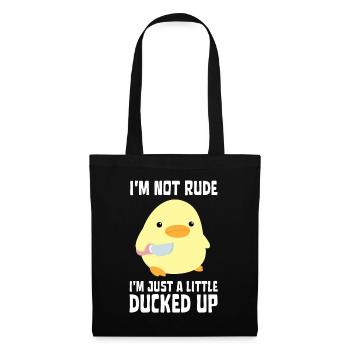 Ducked Up - Canard au couteau Ente mit Messer - Sac en tissu - noir - Devant