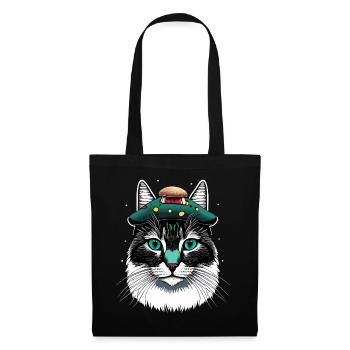 cottagecore aesthetic cats mushroom gift - Tote Bag - black - Front
