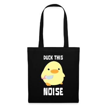 Duck This Noise - Canard au couteau Ente mit Messer - Sac en tissu - noir - Devant