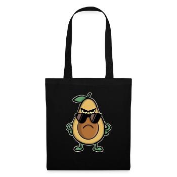 Avocado Sonnenbrille Cool Lustig - Stoffbeutel - Schwarz - Vorne