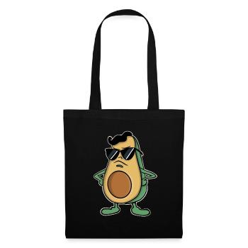 Avocado Sonnenbrille Cool Lustig - Stoffbeutel - Schwarz - Vorne