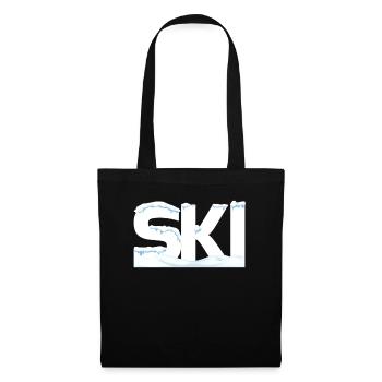 SKI mot enneigé en ski, sports d’hiver, - Sac en tissu - noir - Devant