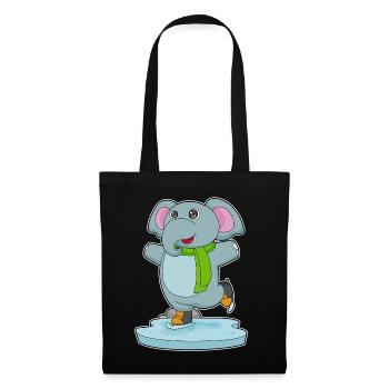 Patins à glace éléphants - Sac en tissu - noir - Devant