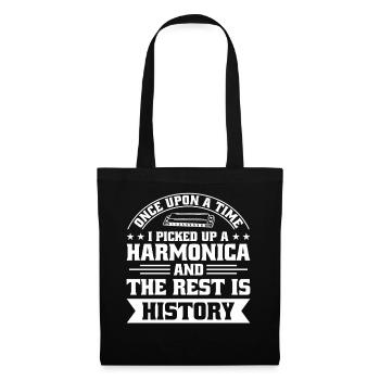 Harmonica Orgue à bouche Harmoniciste Joueur d’harmonica - Sac en tissu - noir - Devant