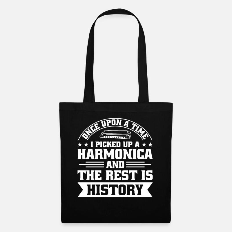 Harmonica Orgue à bouche Harmoniciste Joueur d’harmonica - Sac en tissu - noir