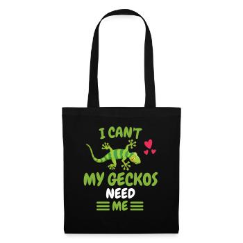 Lizard Animal Lovers Zoo Animal Gift Gecko - Tote Bag - black - Front
