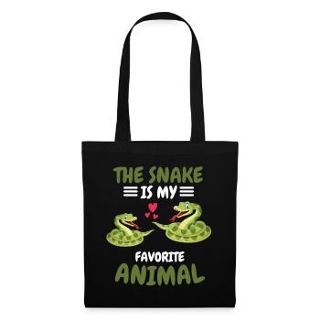 Favorite Animal Amphibians Animal Gift Snake - Tote Bag - black - Front