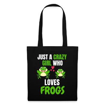 Animal Lovers Girl Toad Animal Gift Frog - Tote Bag - black - Front