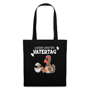 Vatertag - erster Vatertag Geschenk - Stoffbeutel - Schwarz - Vorne