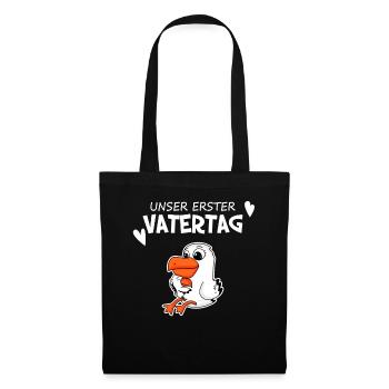 Vatertag - erster Vatertag Geschenk - Stoffbeutel - Schwarz - Vorne