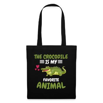 Favorite Animal Amphibians Animal Gift Crocodile - Tote Bag - black - Front