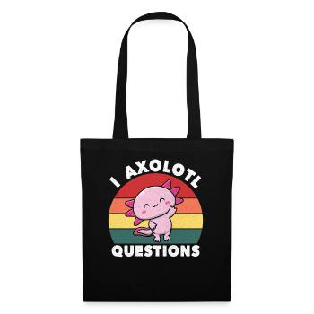 I Axolotl Questions Cute Axolotl - Tote Bag - black - Front