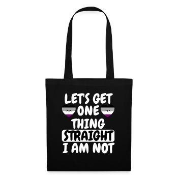 Ace Pride LGBTQ Asexuell Herz Geschenk Asexuell - Stoffbeutel - Schwarz - Vorne