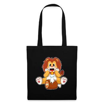 Bougie d’anniversaire du Lion - Sac en tissu - noir - Devant