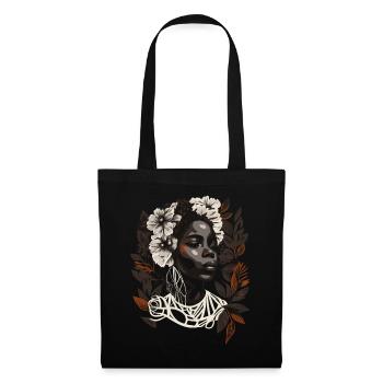 Juneteenth Melanin Queen - Beautiful Afro Woman - Tote Bag - black - Front