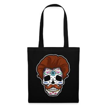 Mustache Dia De Los Muertos Dad Daddy Father's Day - Tote Bag - black - Front