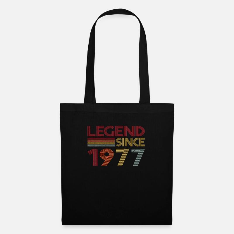 1977 Geburtstag Legend since Retro Vintage - Stoffbeutel - Schwarz