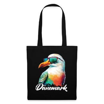 Denmark holiday cool colorful seagull with sunglasses - Tote Bag - black - Front