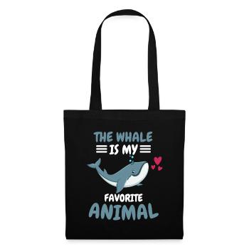Favorite Animal Ocean Animal Funny Gift Whale - Tote Bag - black - Front