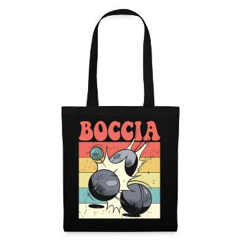 Bocciaspieler Bekleidung mit Boccia Kugeln Boccia - Stoffbeutel - Schwarz - Vorne