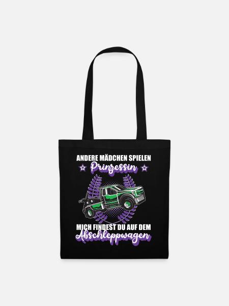Abschleppwagen Abschleppdienst Mädchen Geschenk - Stoffbeutel - Schwarz